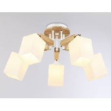 Светильник Ambrella light TR9518/5 WH/GD/FR белый/золото/белый матовый E27*5 max 40W D670*260