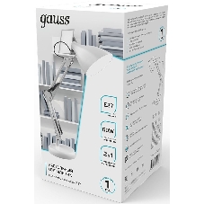 Светильник Gauss GT0031 настольный на струбцине/основание E27 белый 60Вт