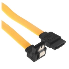Кабель интерфейсный SATA Cablexpert CC-SATAM-DATA90-YL-50CM, Sata3 7pin/7pin, мет.защелка, угловой разъем, 50 см, желтый, пакет