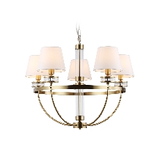 Люстра Ambrella light LH71251/5 BS/WH латунь/белый E14/5 max 40W D700*990