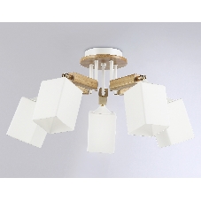 Светильник Ambrella light TR9518/5 WH/GD/FR белый/золото/белый матовый E27*5 max 40W D670*260
