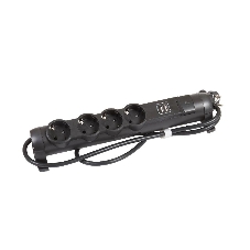 Удлинитель У04К 4 места 2P+PE 1,5м 3х1,5мм2 16А USB A+C 20Вт черный COMFORT