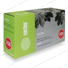 Картридж лазерный Cactus CS-C708 черный (2500 стр.) для Canon i-SENSYS LBP3300/LBP3360