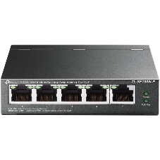 Коммутатор 5-Port 10/100Mbps Unmanaged Switch with 4-Port PoE, meta case, desktop mount, PoE budget 41W.