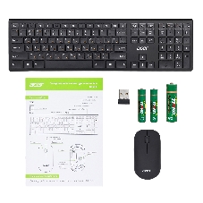 Комплект клавиатура и мышь Acer OKR030 ZL.KBDEE.005 Combo wilreless USB slim черный