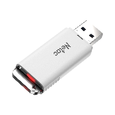 Флешка USB Netac U185 (NT03U185N-016G-20WH), 16Gb, USB 2.0, R/W 25/10, белый/серый