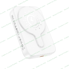 Портативный аккумулятор Powerbank HOCO J117A с быстрой беспроводной зарядкой (магнитный), белый