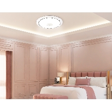 Музыкальный светодиодный светильник Ambrella light FZ720 WH белый IP20 52W 3000-6500K+RGB Music 450*65 (ПДУ ИК)