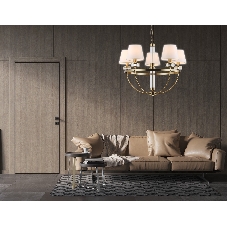 Люстра Ambrella light LH71251/5 BS/WH латунь/белый E14/5 max 40W D700*990