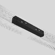 Прямой коннектор Elektrostandard Slim Magnetic черный 95135/00