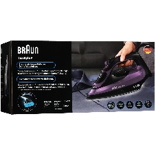 Утюг Braun TexStyle 9 SI9661VI фиолетовый/черный, 3100 Вт, 60 г/мин, 250 г/мин, 330 мл