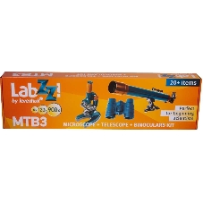 Обзор набора юного исследователя Levenhuk LABZZ MTВ3: микроскоп, телескоп и бинокль Тип телескопа: рефрактор,Увеличение: 60–120 крат,Фокусное расстояние: 600 мм,Диаметр объектива (апертура): 50 мм,Высота треноги: 650–1150 мм,Тип микроскопа: световые/оптические, биологические,Увеличение: 150–900 крат,Диапазон увеличения: от 200х до 800х,Объективы: 15х, 45х, 90х,Окуляры: 10х,Револьверное устройство: на 3 объектива