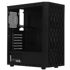 Компьютерный корпус Miditower ExeGate EVO-8243-EVO800 (ATX, БП EVO800RGb с вент. 12 см, 2хUSB+1хUSB 3.0, черный, 3 вент. с RGb подсветкой, боковая панель - закаленное стекло)