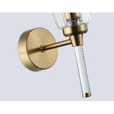 Настенный светильник Ambrella light LH55204 BS/CL латунь/прозрачный E14 max 40W 150*80*280