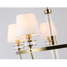 Люстра Ambrella light LH71251/5 BS/WH латунь/белый E14/5 max 40W D700*990
