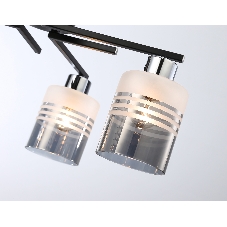 Светильник Ambrella light TR303212/4 BK/CH/SM/FR черный/хром/дымчатый/белый матовый E27*4 max 60W D515*200