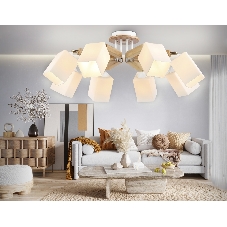 Светильник Ambrella light TR9522/8 WH/GD/FR белый/золото/белый матовый E27*8 max 40W D790*260