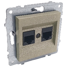 Ovivo Механизм роз. комп. 2-местн. (RJ45 CAT6), антрацит, 600-000313-230