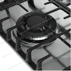 Варочная панель Kuppersberg FS 46 X, газ, High-Tech, 45 см, автоматический электроподжиг, газ-контроль, форсунки под сжиженый газ, SABAF конфорки, чугунные решетки, цвет нержавеющая сталь, цвет фурнитуры черный