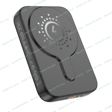 Портативный аккумулятор Powerbank HOCO J117A с быстрой беспроводной зарядкой (магнитный), черный