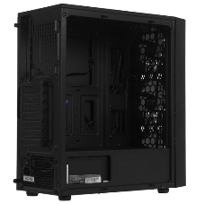 Компьютерный корпус Miditower ExeGate EVO-8243-EVO800 (ATX, БП EVO800RGb с вент. 12 см, 2хUSB+1хUSB 3.0, черный, 3 вент. с RGb подсветкой, боковая панель - закаленное стекло)
