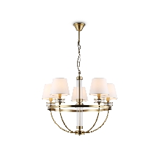 Люстра Ambrella light LH71251/5 BS/WH латунь/белый E14/5 max 40W D700*990
