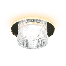 Светильник Ambrella light TN350 CH/CL хром/прозрачный GU5.3+3W (LED WHITE) D95*45