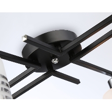 Светильник Ambrella light TR303212/4 BK/CH/SM/FR черный/хром/дымчатый/белый матовый E27*4 max 60W D515*200