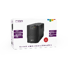Источник бесперебойного питания CBR UPS-TWP-101EJ-650 / 650ВА / 390Вт, Schuko CEE 7 x2 outlets, USB Type-B, RJ11/45