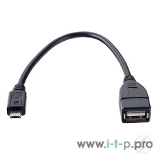 Кабель PERFEO USB2.0 A розетка - Micro USB вилка (OTG), 0,2 м (U4202)