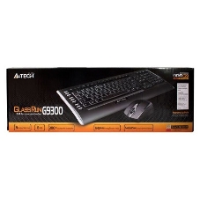 Комплект клавиатура+мышь A4TECH 9300F беспроводной, USB, 2000 DPI, чёрный