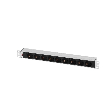 Блок розеток Rem-10 без шнура с инд., 9 Sсhuko, вход IEC 60320 C14, 10A, алюм., 19