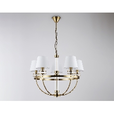 Люстра Ambrella light LH71251/5 BS/WH латунь/белый E14/5 max 40W D700*990