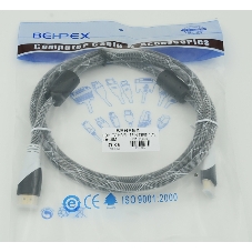 Кабель HDMI Ver.1.4 черный jack HDMI(19pin)/HDMI(19pin) 1.8м феррит.кольца позолоченные контакты
