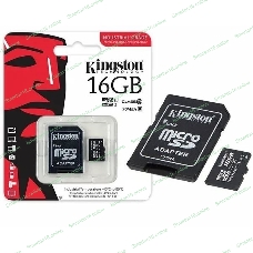 Флеш карта microSDHC 16Gb Class10 Kingston SDCIT2/16Gb Industrial Temperature Class UHS-I, адаптер в комплекте