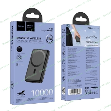 Внешний аккумулятор Powerbank HOCO J141 Grace с быстрой беспроводной зарядкой (магнитный), черный