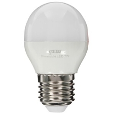 Лампа светодиодная Шар Gauss 7W 550lm 6500K Е27 шаг. диммирование LED