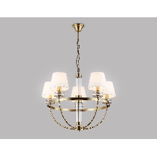 Люстра Ambrella light LH71251/5 BS/WH латунь/белый E14/5 max 40W D700*990