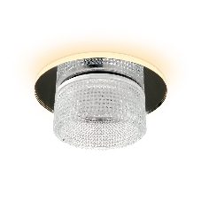 Светильник Ambrella light TN350 CH/CL хром/прозрачный GU5.3+3W (LED WHITE) D95*45