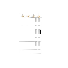 Полотенцесушитель дизайнерский электрический BAU Wind Hook White 80х50, подключение нижнее, белый ма
