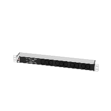 Блок розеток Rem-10 без шнура с фил. и инд., 10 IEC 60320 C13, вход IEC 60320 C14, 10A, алюм., 19