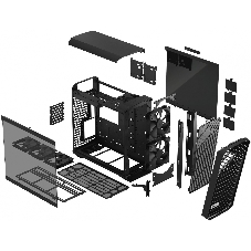 Компьютерный корпус Fractal Design Torrent Black TG Light Tint/E-ATX, TG, 2x3.5, 4x2.5, 7xPCI, 1xUSB-C, 2xUSB3.0/2x180mm, 3x140mm fans inc./FD-C-TOR1A-01
