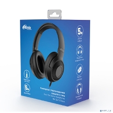 Проводные наушники Ritmix RH-544TV черный, накладные, Jack 3.5 мм