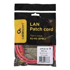 Патч-корд UTP Cablexpert cat.5e, 1м, литой, многожильный, розовый