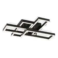 Потолочный светодиодный светильник Ambrella light FA1002/2+2 BK черный 65W 3000K-6400K 550*453*130 (ПДУ ИК)