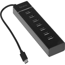 USB-концентратор Buro BPH-C-P107, USB-C, USB 2.0 7 портов, USB