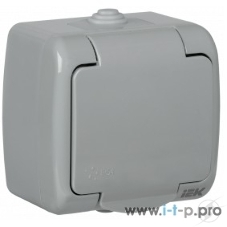 Розетка IEK ERA12-K03-16-54 РСш12-2-А 1-ая с з/к откр. уст. 16А IP54 AQUATIC