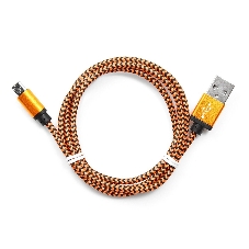 Кабель Gembird USB 2.0 Cablexpert AM/microBM 5P, 1м, нейлоновая оплетка, алюминиевые разъемы, оранжевый, пакет