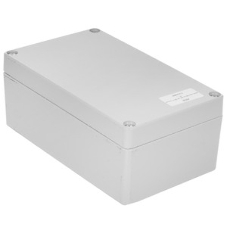 Корпус ACD XG387 Metal case IP65, 200x120x80мм, металлический, 3 отверстия (28 + 28 + 23мм) с резиновыми заглушками, серебристый, совместим с Raspberry Pi 3B, 3B+, 4, Orange Pi