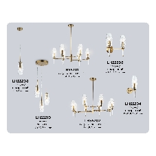Настенный светильник Ambrella light LH55206/2 BS/CL латунь/прозрачный E14*2 max 40W 330*170*280